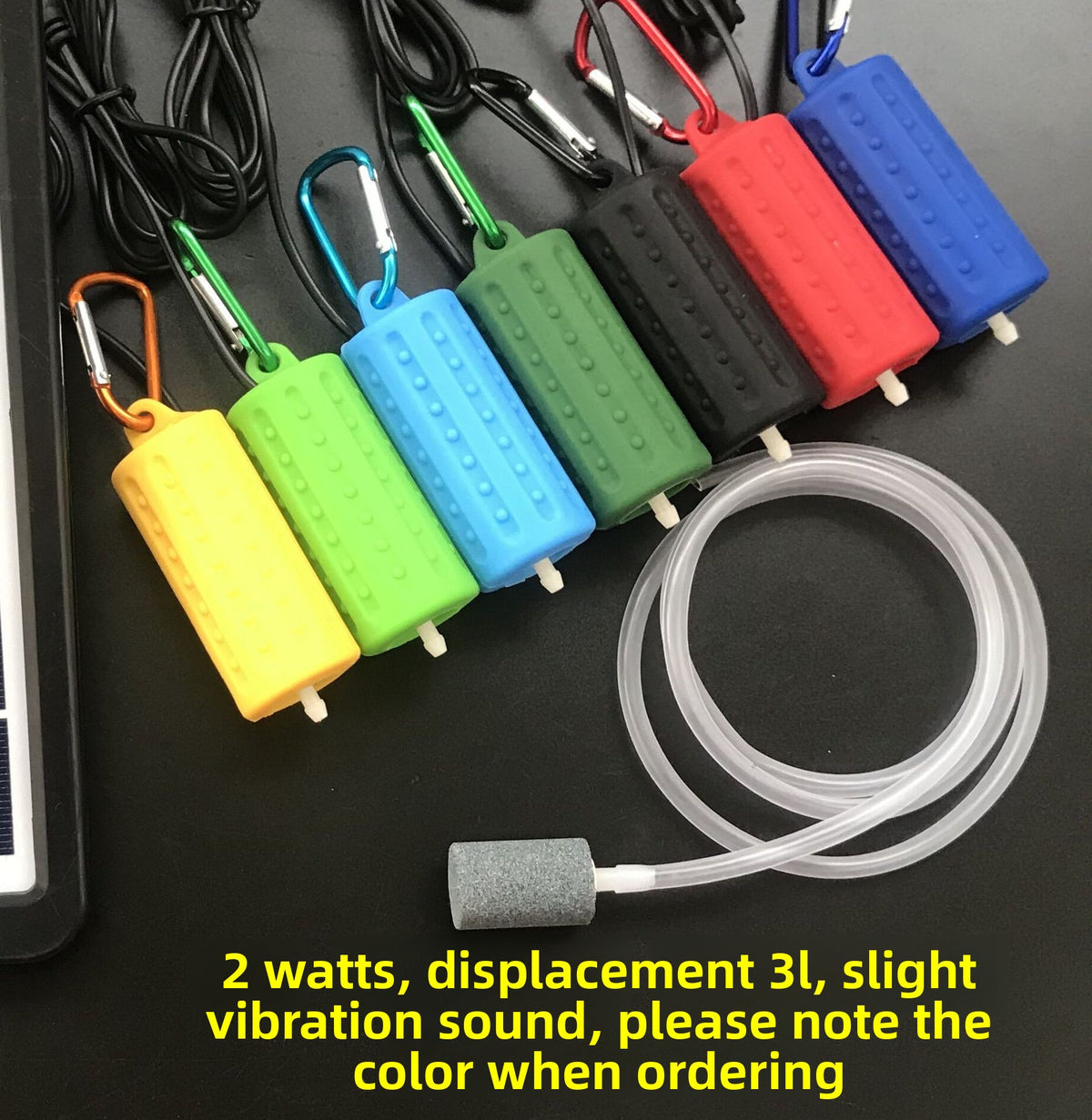 Compact USB aquarium air pump in a colourful silicone shell, view 13