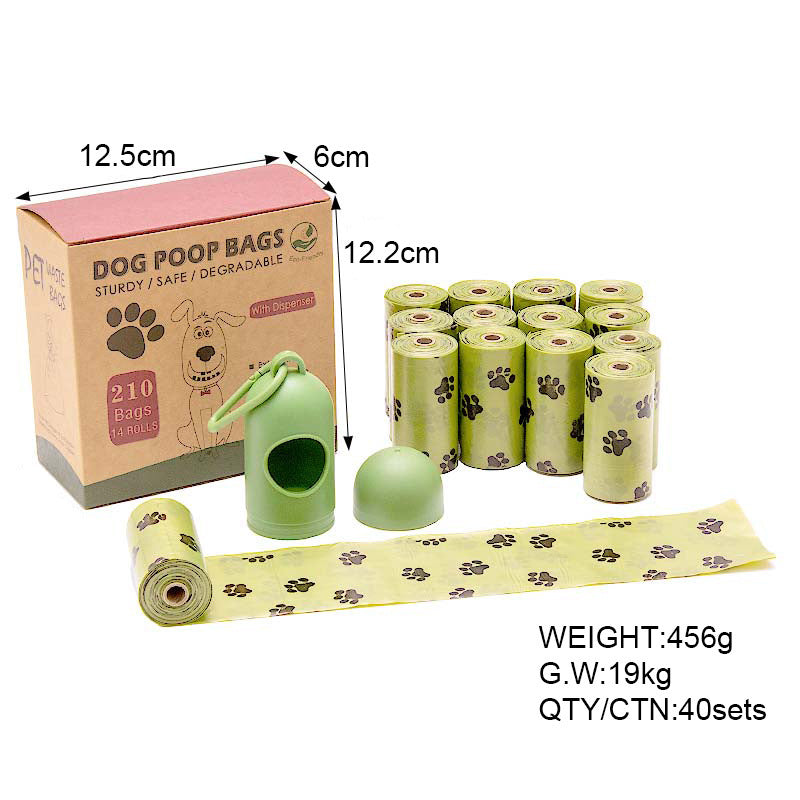 Degradable Pet Waste Bags in Rolls, Plain or Printed