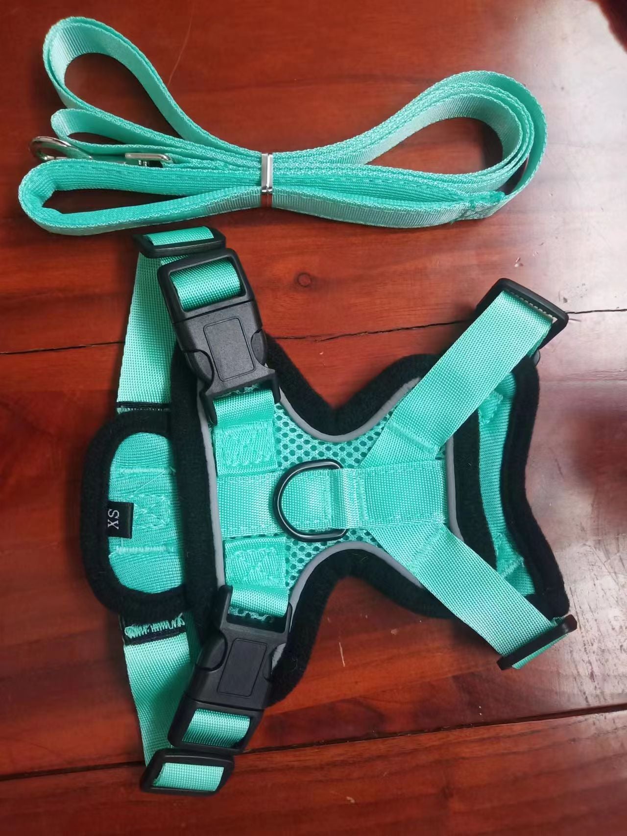 Reflective vest harness with adjustable lead in 5 colour options