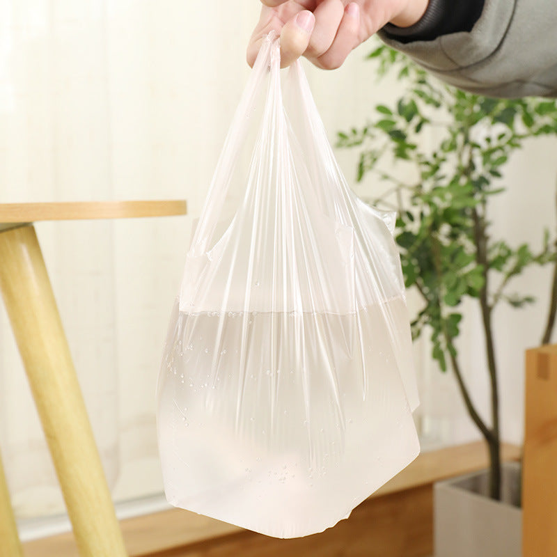 Thickened Disposable Vest-Style Cat Litter Rubbish Bags 3-Roll Pack in Four Colours