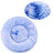 Round long plush nest bed for cats and dogs in Gradient Blue