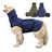 Hooded snug fit dog vest in dark blue polyester, product image 1
