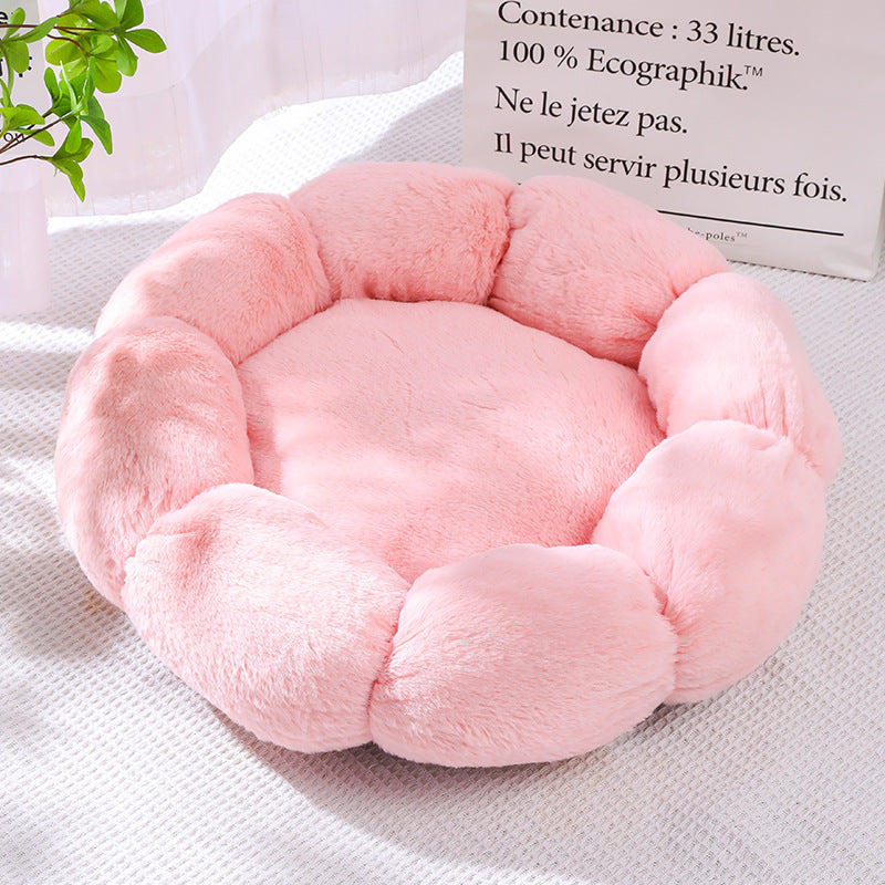 Round long plush pet nest for cats and dogs, view 35