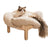 Wooden cat climbing bed with soft corduroy cushion, detail photo 4
