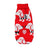 Small dog in a red reindeer knitted Christmas jumper