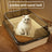 Extra Large Semi-Enclosed Cat Litter Box, High Sided Anti-Splash