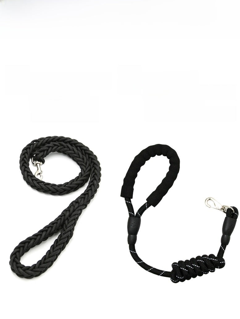 Vest dog harness with braided rope lead set in red, product image 2