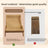 Wooden cat lounge chair with sisal scratching pad, view 3