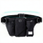 Dog walking waist bag with retractable lead in black and sky blue
