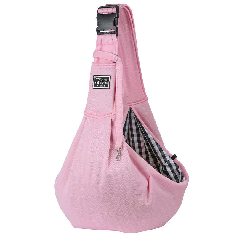 Grey pet sling carrier bag with adjustable shoulder strap, photo 9