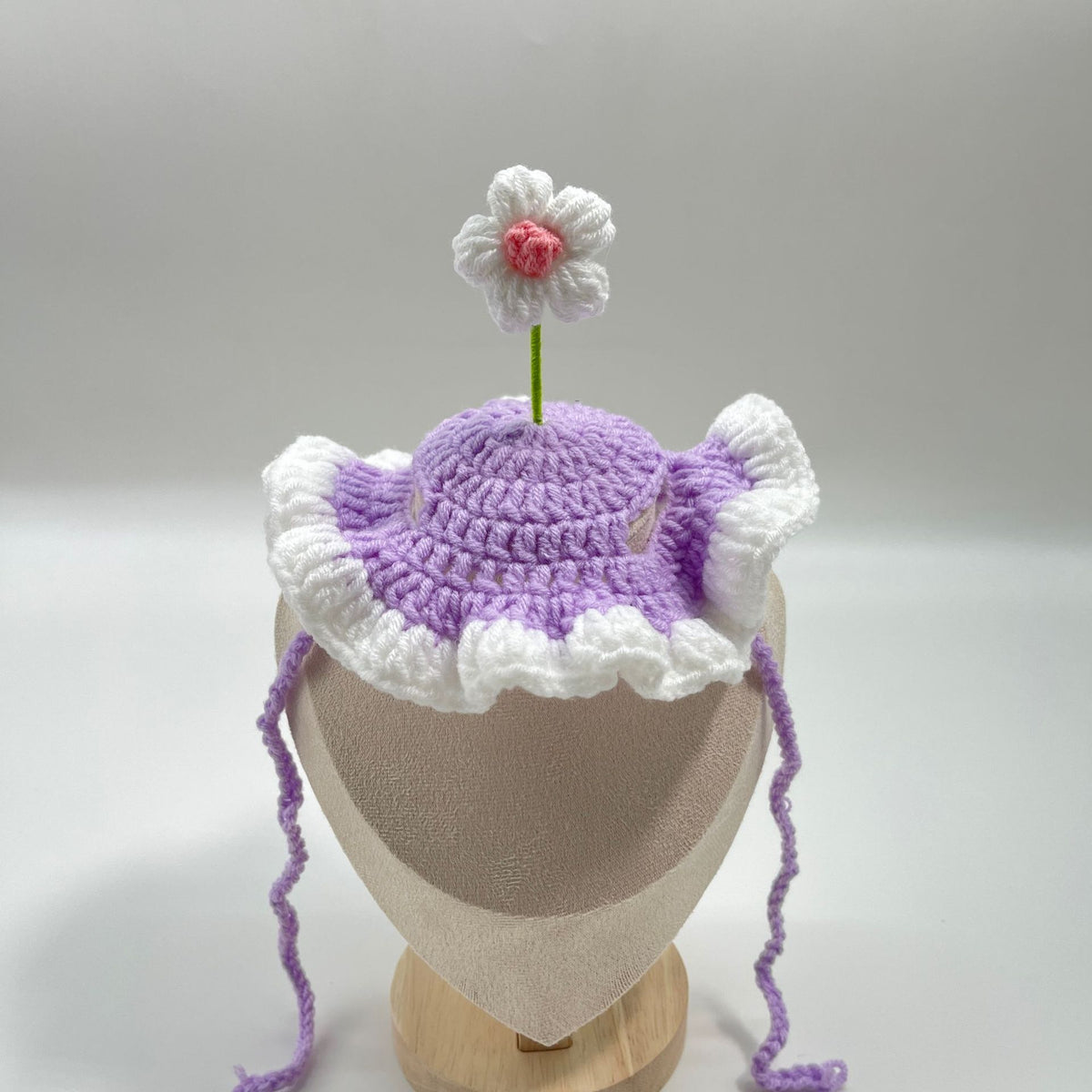 Hand knitted pet hat and collar scarf for dogs and cats, image 3