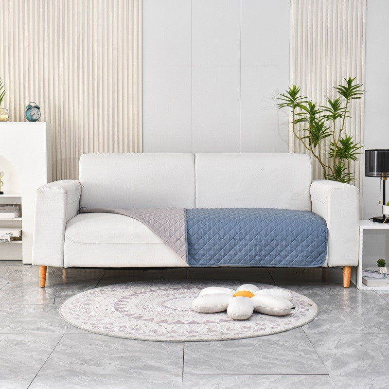 Waterproof pet sofa cover and protector, alternative angle view