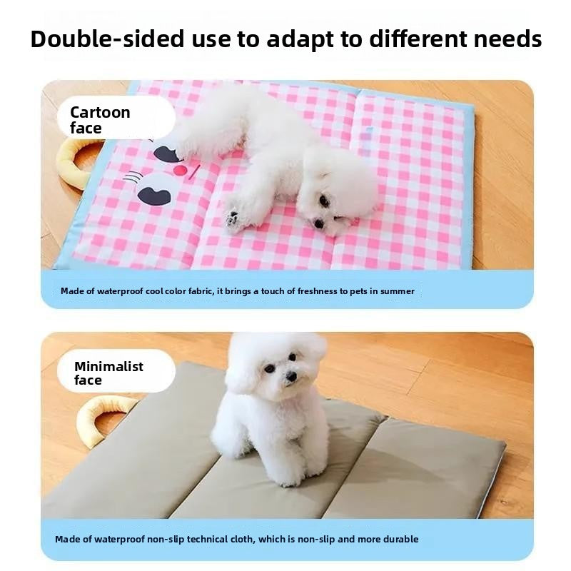 Double-sided washable pet cooling mat with patterns, photo 4 of 8