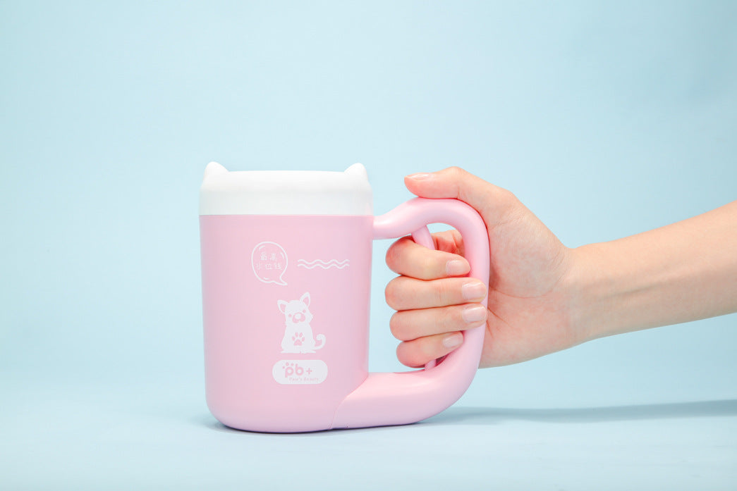 Press Action Pet Foot Washing Cup for Dogs and Cats