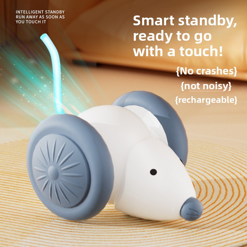 Interactive electric cat toy with motion sensor for indoor cats, view 6