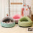 Plaid shell shaped semi enclosed cat bed with plush lining, view 1