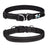 Reflective padded dog collar with locking buckle in Grey, close-up detail