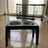 Adjustable Height Stainless Steel Double Dog Bowl in Black with Stable Base for Large Dogs