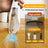 Pet Hair Trimmer with Suction and Built-In Lamp, 3 Comb Attachments