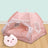 Pink enclosed cat tent bed with soft lining, view 19