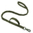 Tactical nylon dog collar with handle and reflective trim in black