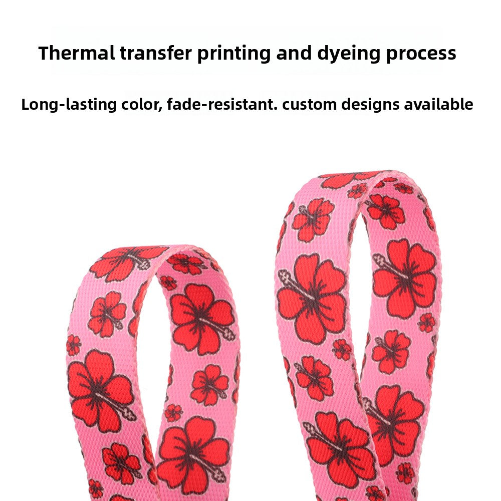 Printed nylon dog collar with colourful pattern, product image 2