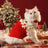 Christmas snowman knitted cat jumper in Christmas Snowman, front view