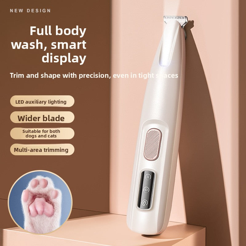 Waterproof Electric Paw and Ear Hair Clipper for Dogs, Quiet