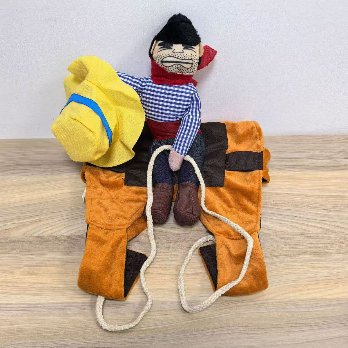 Funny cowboy rider costume for dogs, in Cowboy Rider, sizes Small to Large, image 1