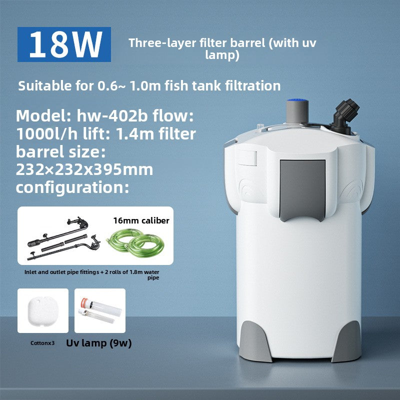 External Aquarium Filter Canister with Pump