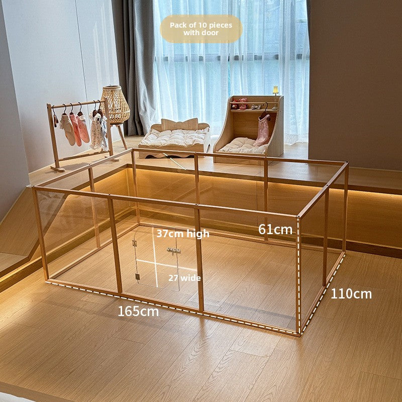 Beech wood and clear acrylic pet fence panel, photo 7 of 12