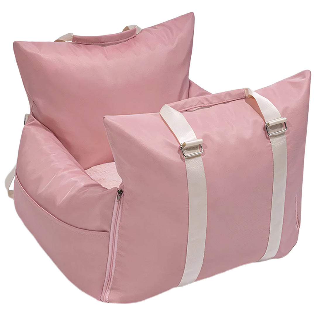Waterproof Dog Car Seat Bed, Cooling Ice Silk Travel Kennel