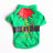 Christmas dog T-shirt in light polyester in Candy Cane, side view