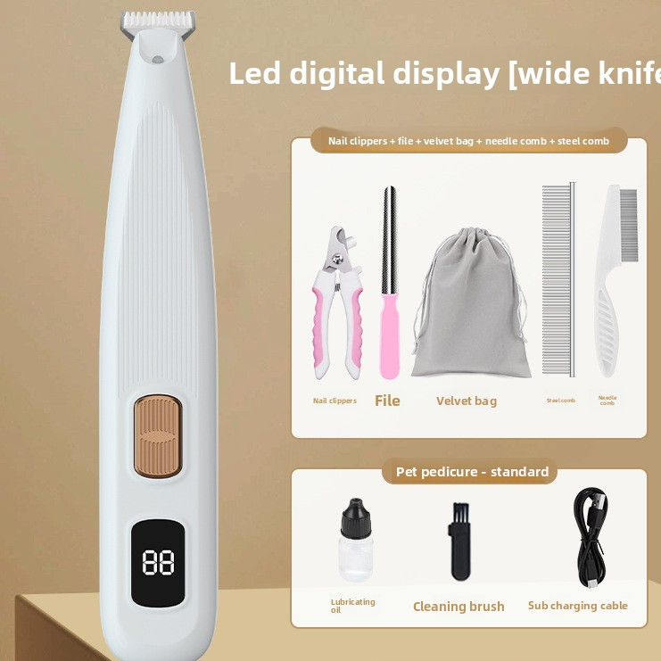 Cordless Paw Hair Trimmer for Dogs and Cats, Mini Waterproof Shaver