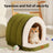 Light grey three sided sponge pet bed, view 1