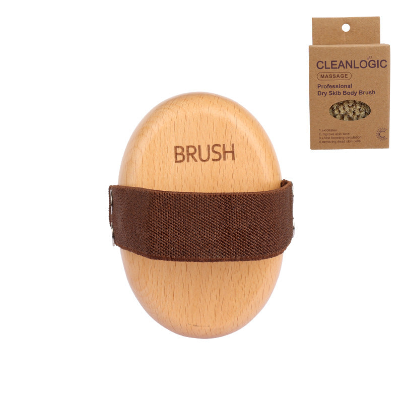 Wooden Handle Pet Bath Massage Brush with Soft Bristles