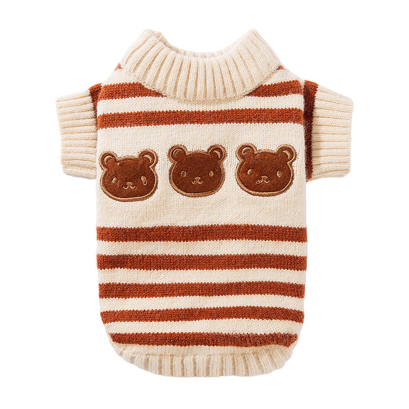 Striped warm jumper for cats and small dogs, available in 4 colours, image 5