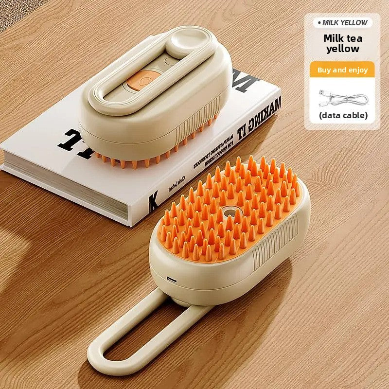 Compact Rechargeable Steam Massage Comb for Dogs and Cats