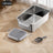 Stainless Steel Cat Litter Box, Front or Side Opening Anti-Splash