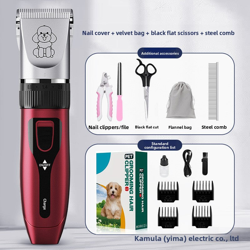 Ceramic Blade Pet Shaver with Guide Combs and Spare Blade Heads