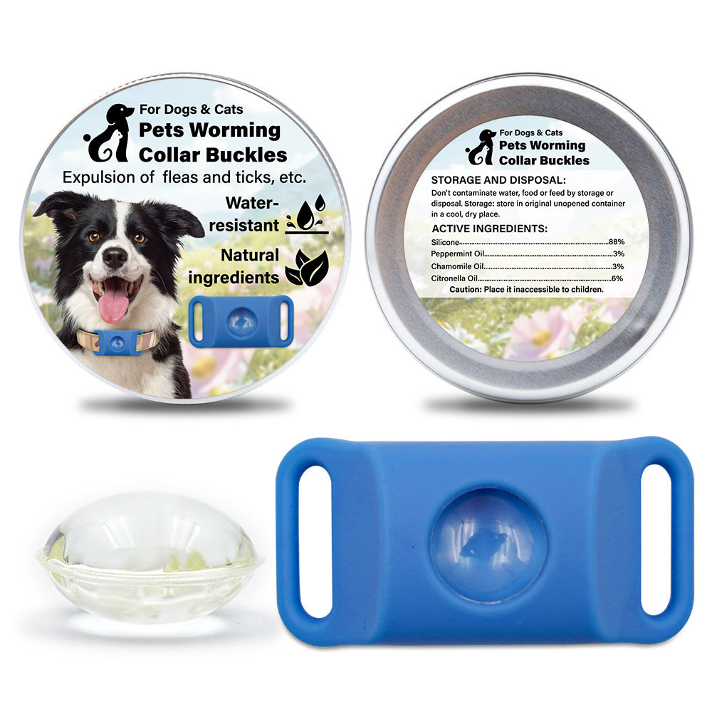 Pet Cat Dog Button Silicone Collar