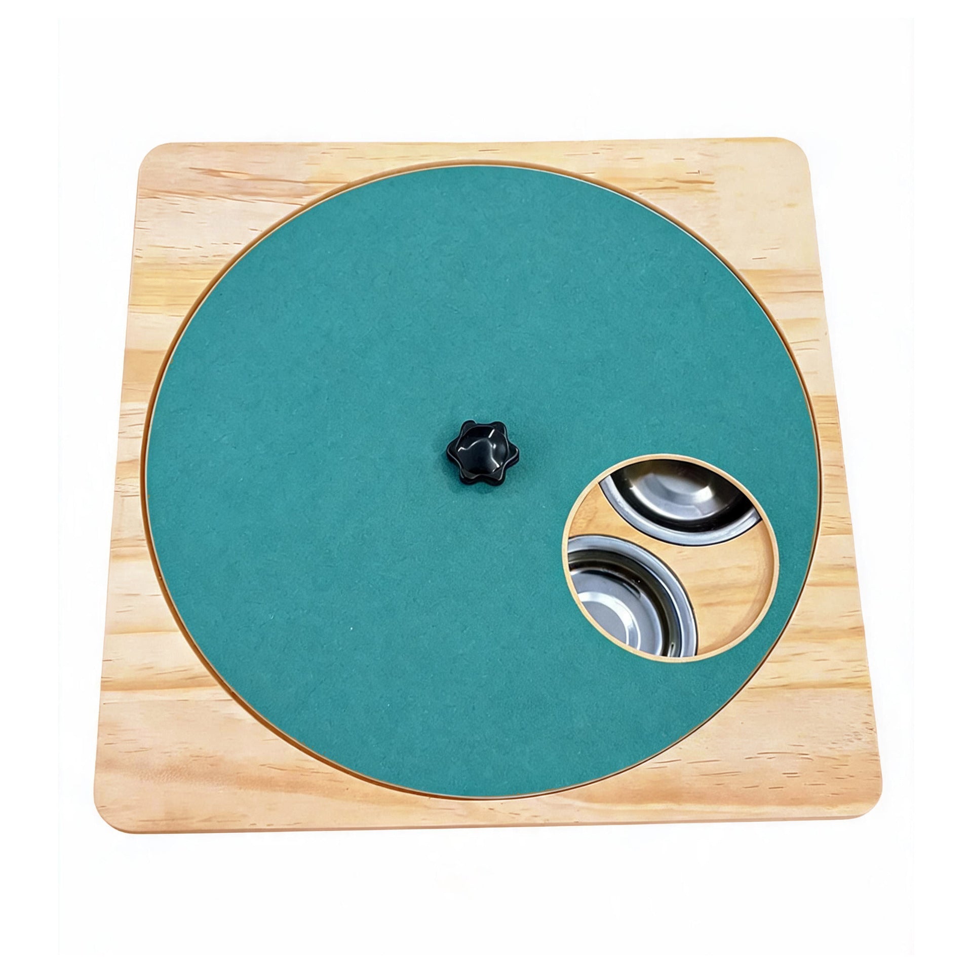 Rotating Wooden Dog Nail File with Hidden Snack Box