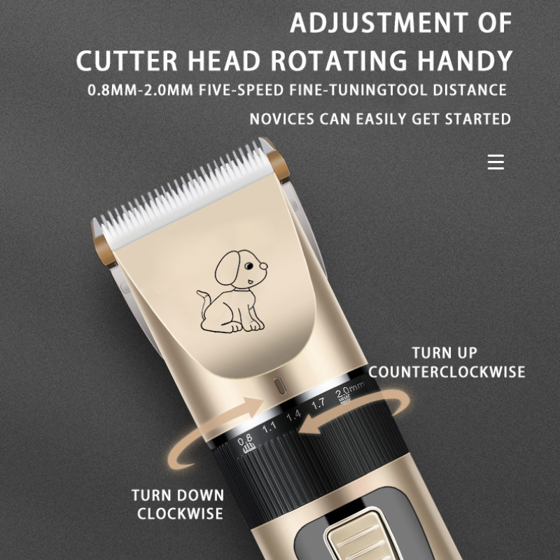 Low Vibration Dog Hair Clippers with Adjustable Comb Lengths