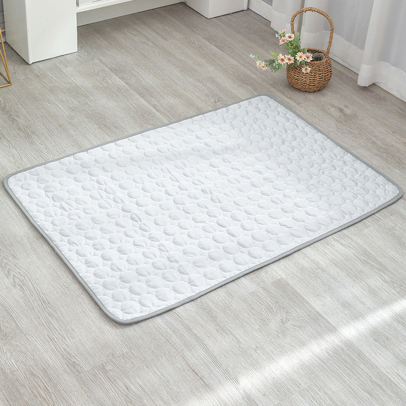 Light blue pet cooling mat with gel layer and mesh base, photo 30