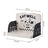 Raised pet bowl stand with anti-tip base in White Plaid