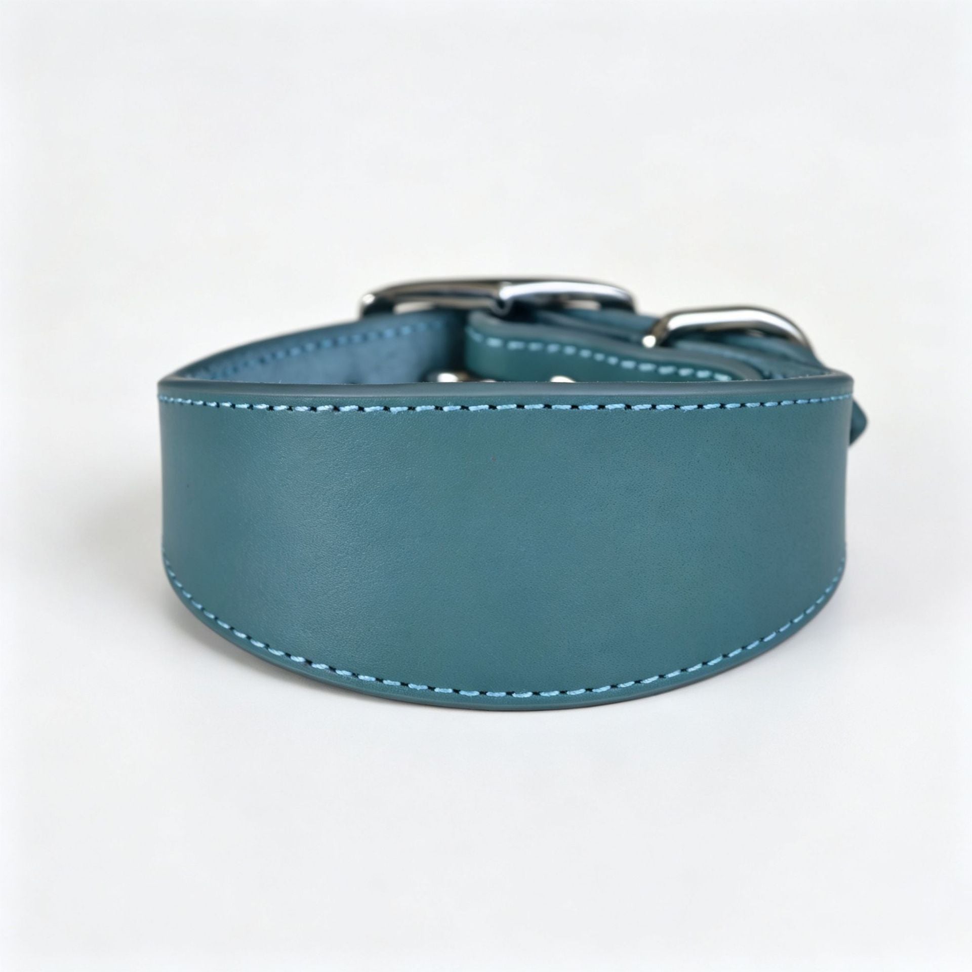 Wide leather collar for small dogs in a rich colour, product image 10