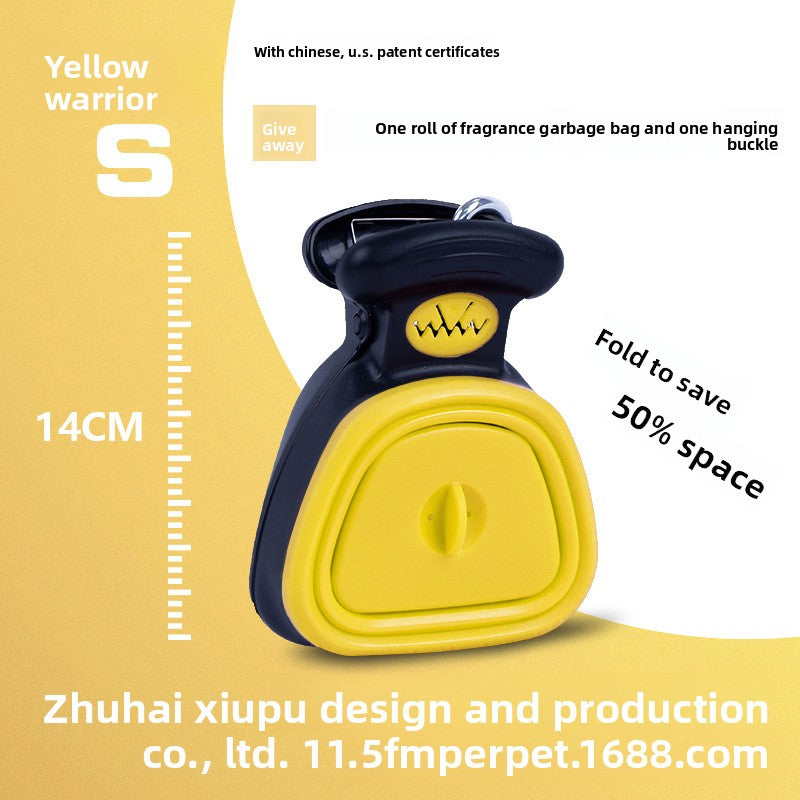 Foldable Dog Poo Scooper with Bag Holder, Portable Waste Picker