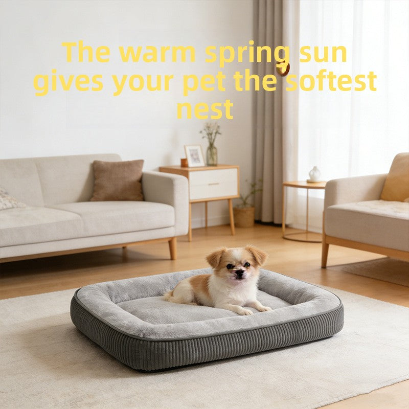 All-season warm pet bed and sofa cushion, product detail photo