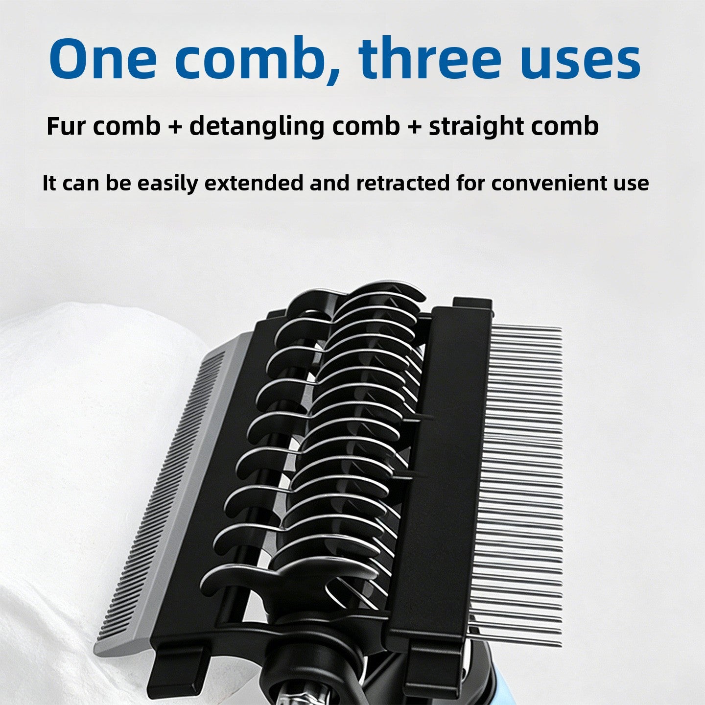 Gentle Undercoat and Flea Comb for Cats and Dogs, Rounded Tips