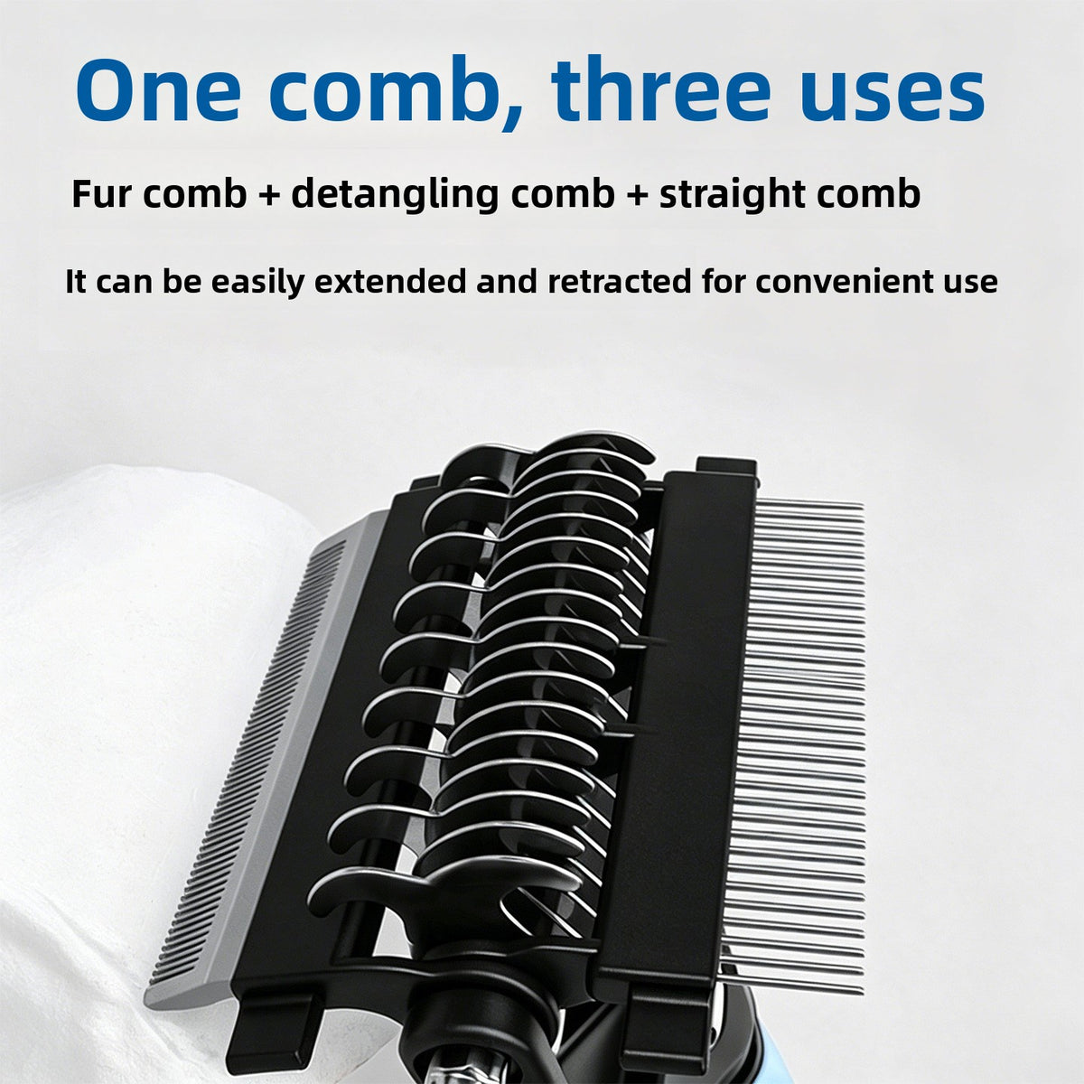 Gentle Undercoat and Flea Comb for Cats and Dogs, Rounded Tips